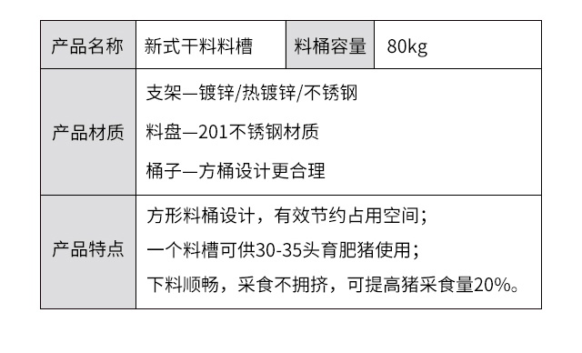 方桶料槽,干湿料槽,猪用料槽,自动料槽